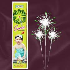 7 CM GREEN SPARKLERS